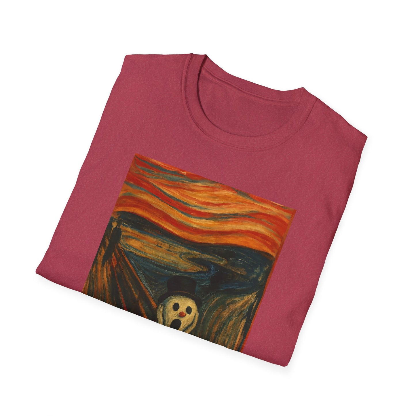 Screaming Figure Snowman T-Shirt | Surreal Expressionist Art Print