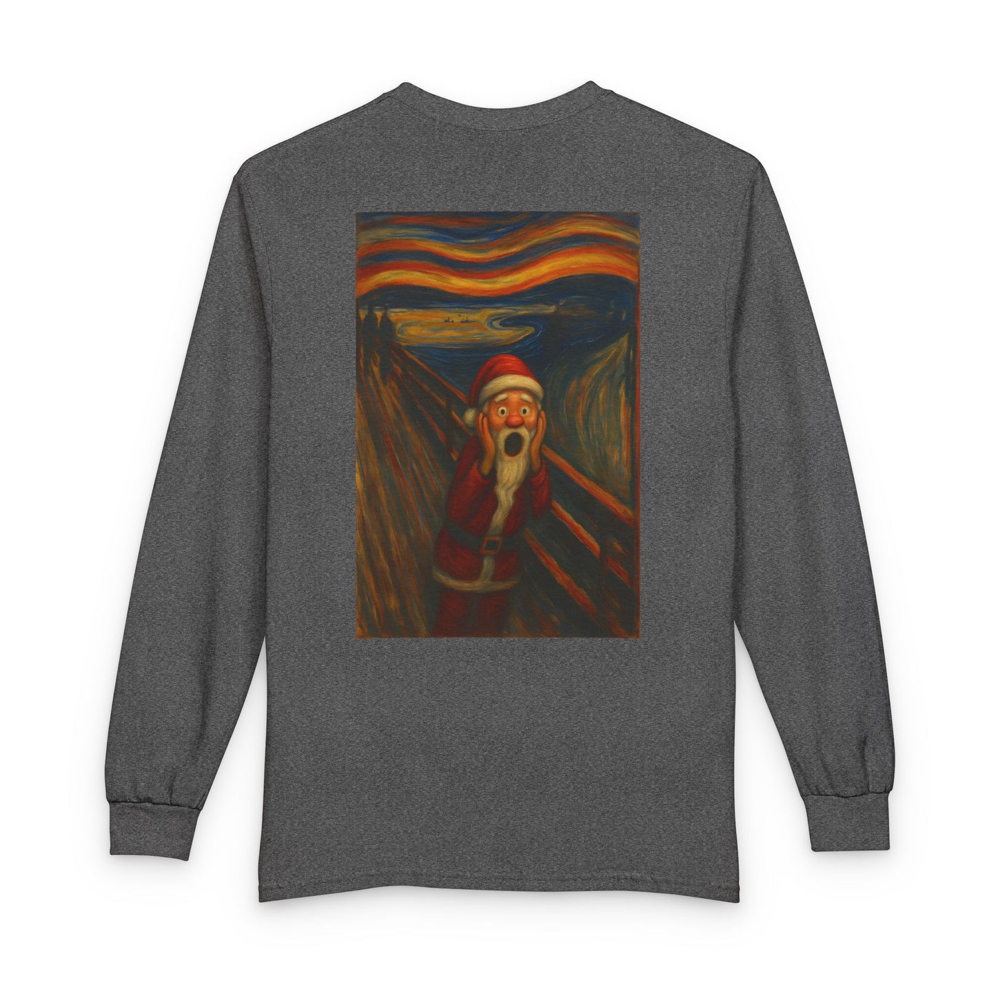 Santa Scream T-Shirt | Parody of The Scream, Holiday Illustration