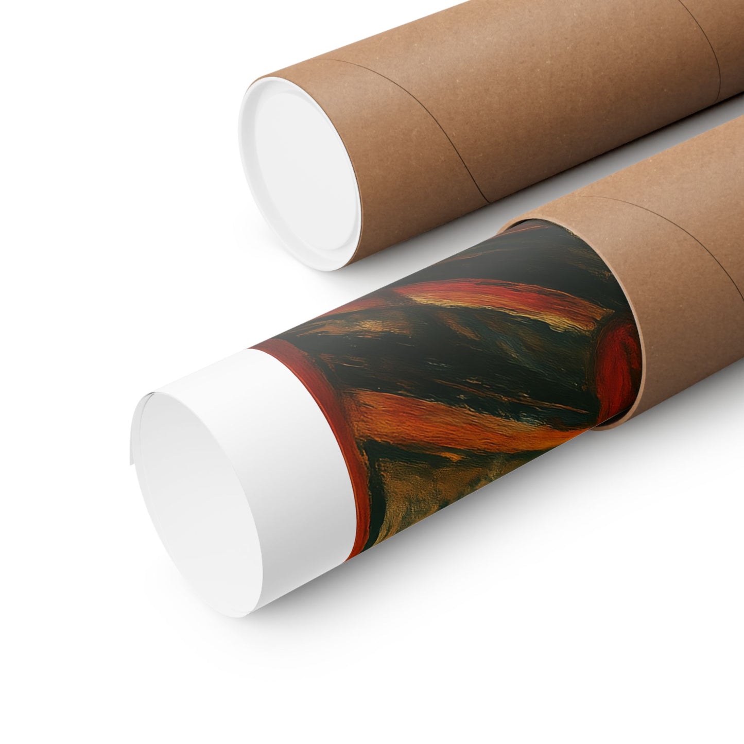 Screaming Snowman poster Matte Vertical Poster | Surreal Winter Art, Expressionist Print