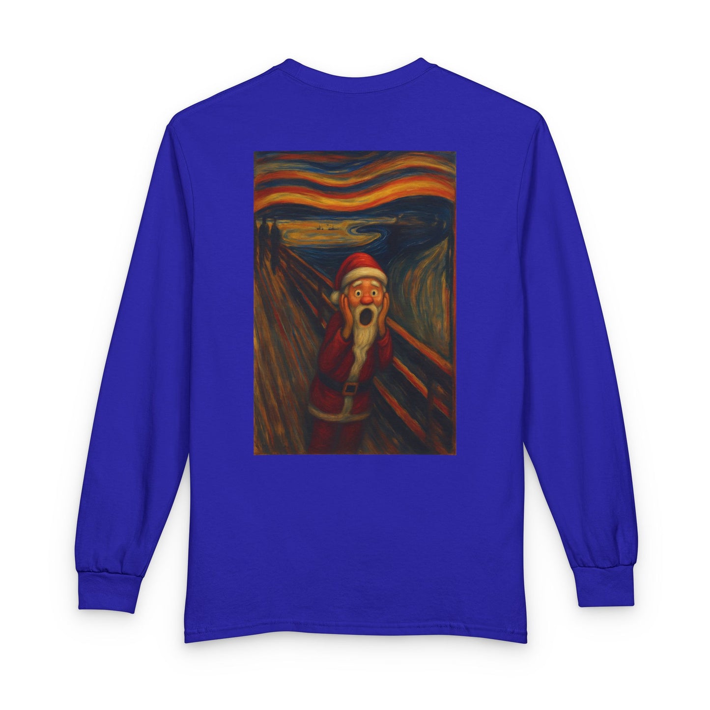 Santa Scream T-Shirt | Parody of The Scream, Holiday Illustration