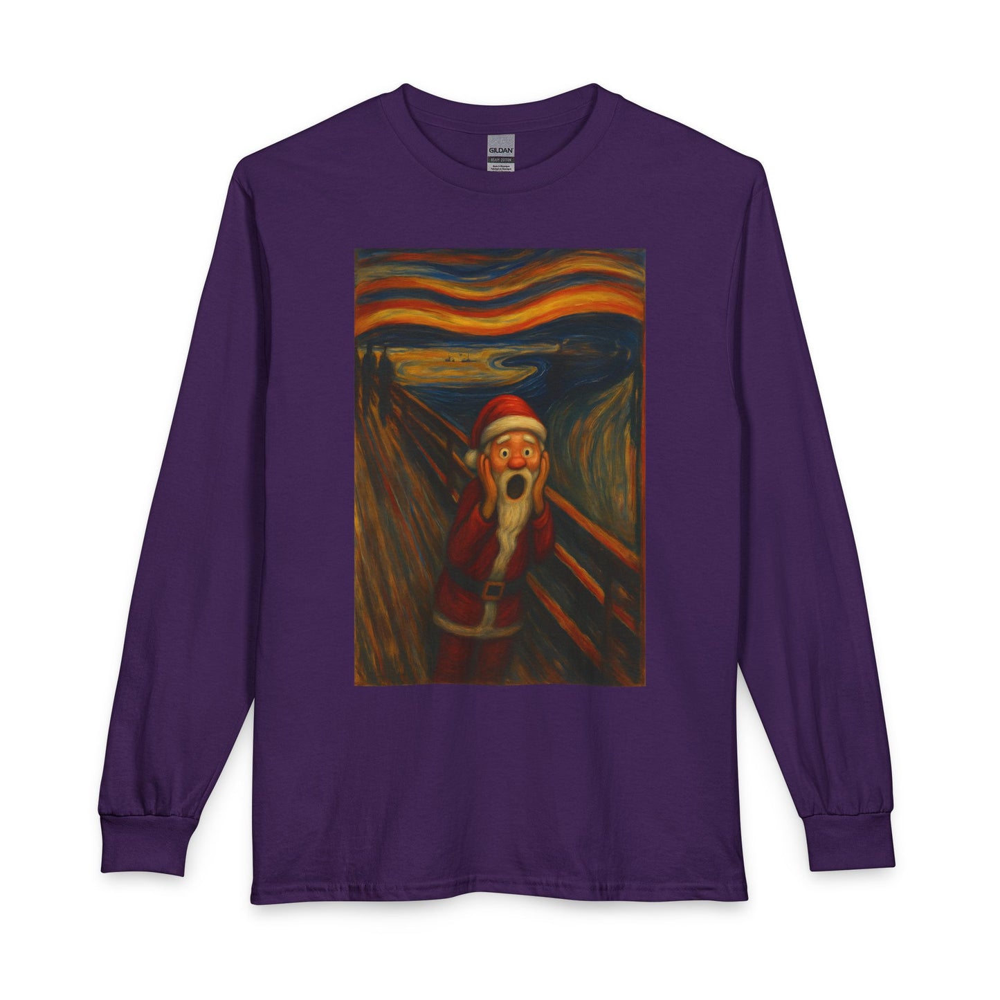 Santa Scream T-Shirt | Parody of The Scream, Holiday Illustration