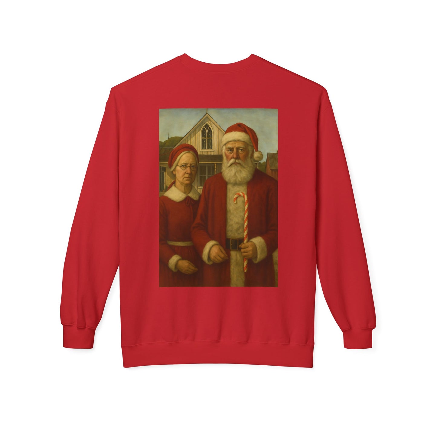 Santa and Mrs. Claus Portrait Sweatshirt | Vintage Holiday Illustration