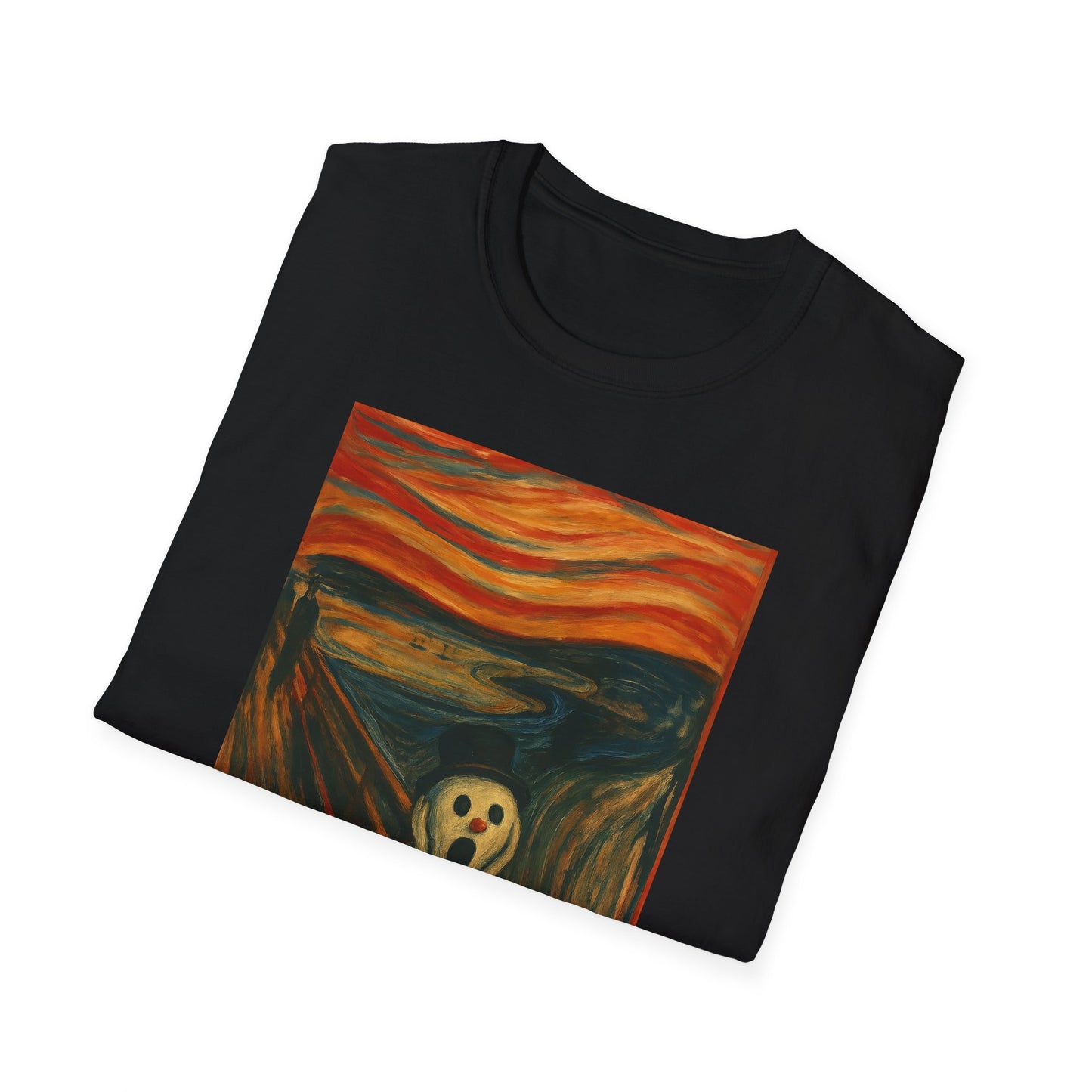 Screaming Figure Snowman T-Shirt | Surreal Expressionist Art Print