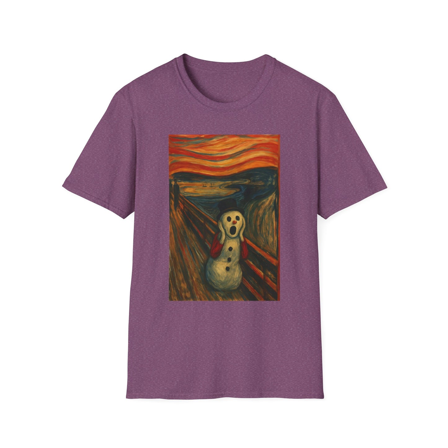 Screaming Figure Snowman T-Shirt | Surreal Expressionist Art Print