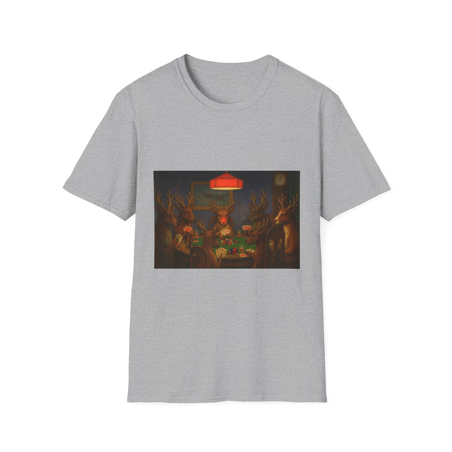 Forest Deer Poker Night T-Shirt | Woodland Animals Playing Cards