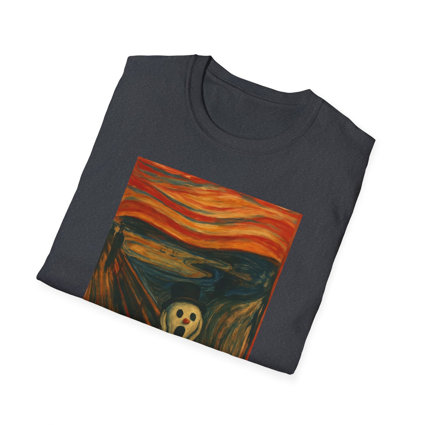 Screaming Figure Snowman T-Shirt | Surreal Expressionist Art Print