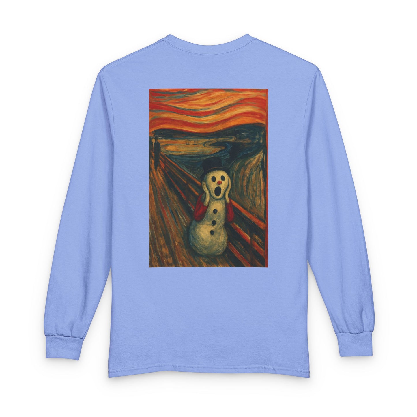 The Scream Snowman Long Sleeve T-Shirt | Surreal Art Print