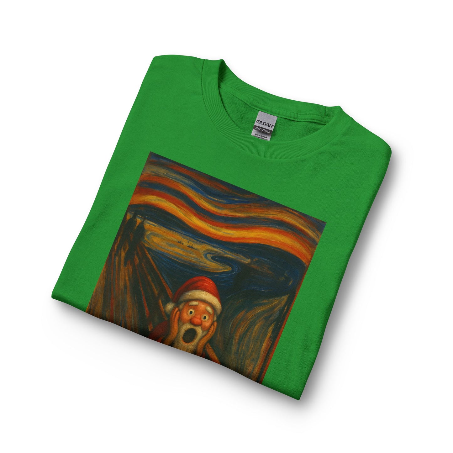 Santa Scream T-Shirt | Parody of The Scream, Holiday Illustration