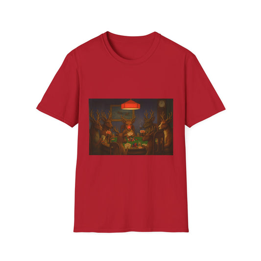 Forest Deer Poker Night T-Shirt | Woodland Animals Playing Cards