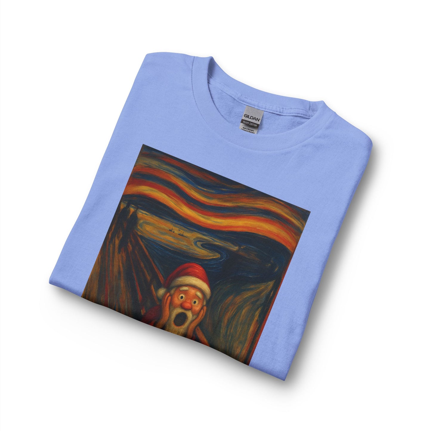 Santa Scream T-Shirt | Parody of The Scream, Holiday Illustration