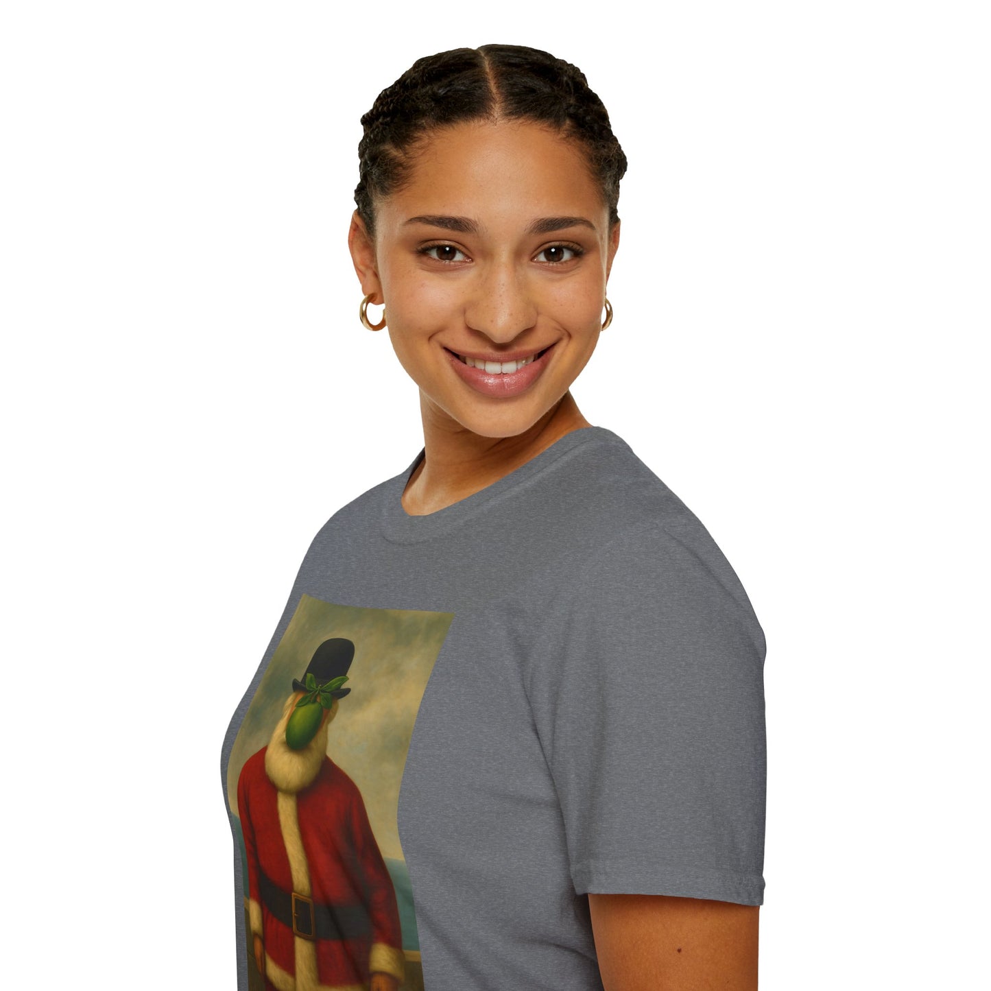 Surreal Santa Portrait T-Shirt | Vintage Man in Santa Suit