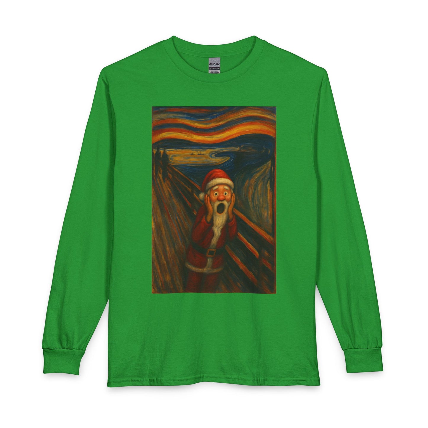 Santa Scream T-Shirt | Parody of The Scream, Holiday Illustration