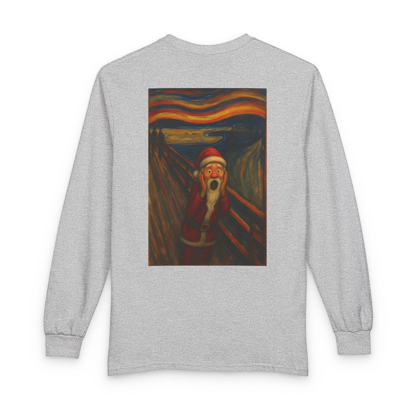Santa Scream T-Shirt | Parody of The Scream, Holiday Illustration