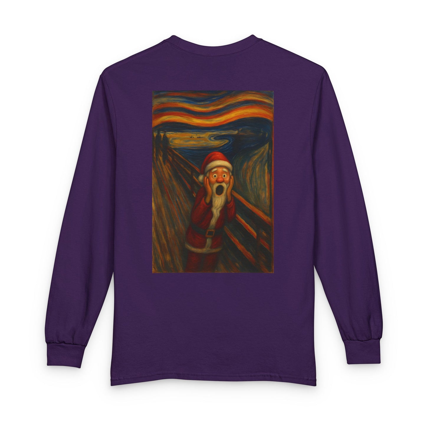Santa Scream T-Shirt | Parody of The Scream, Holiday Illustration