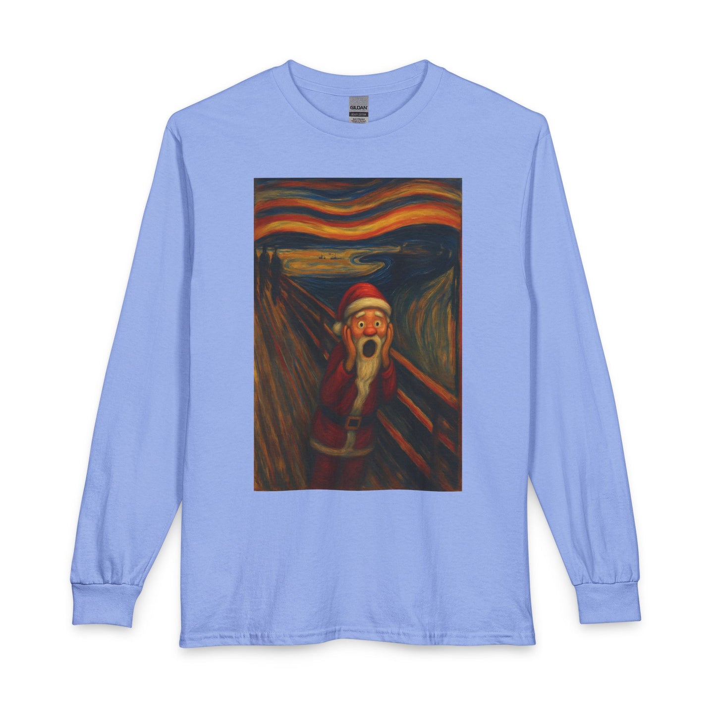Santa Scream T-Shirt | Parody of The Scream, Holiday Illustration