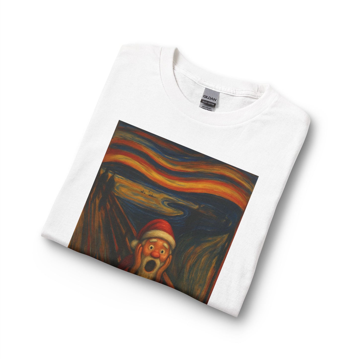 Santa Scream T-Shirt | Parody of The Scream, Holiday Illustration