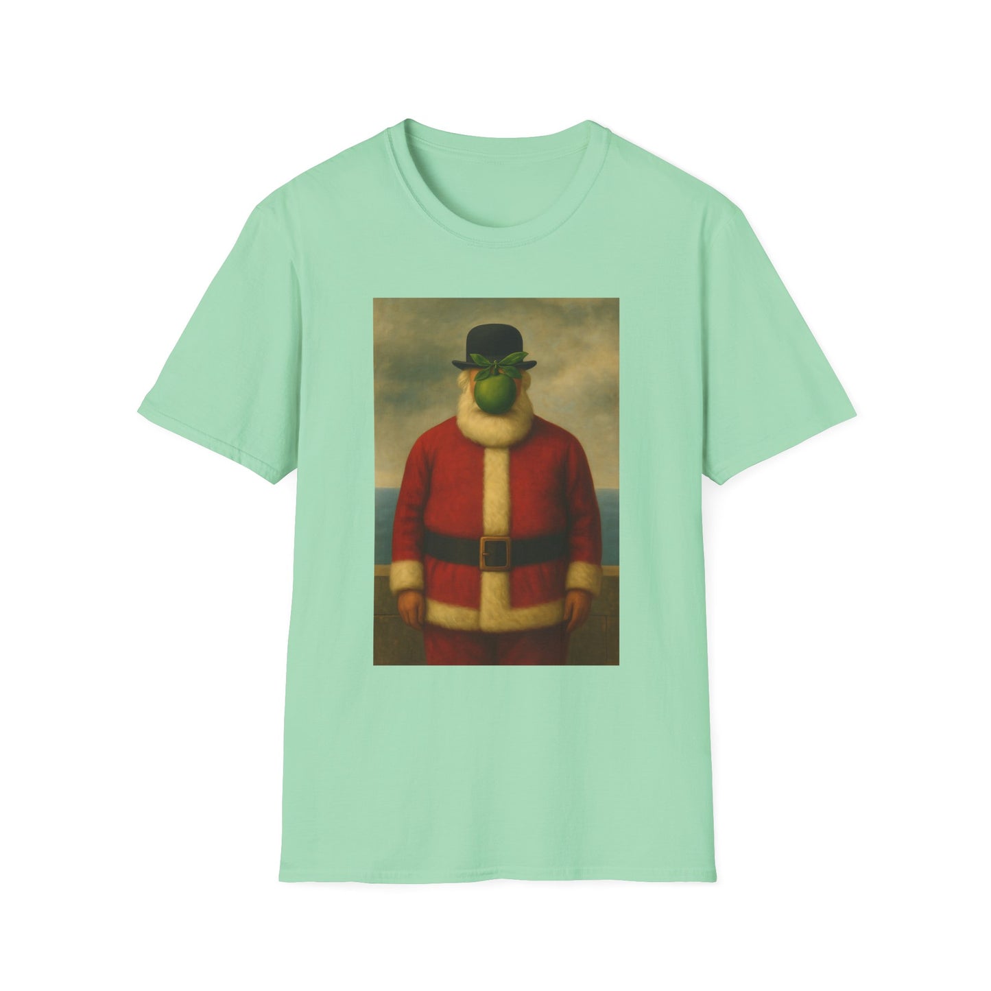 Surreal Santa Portrait T-Shirt | Vintage Man in Santa Suit