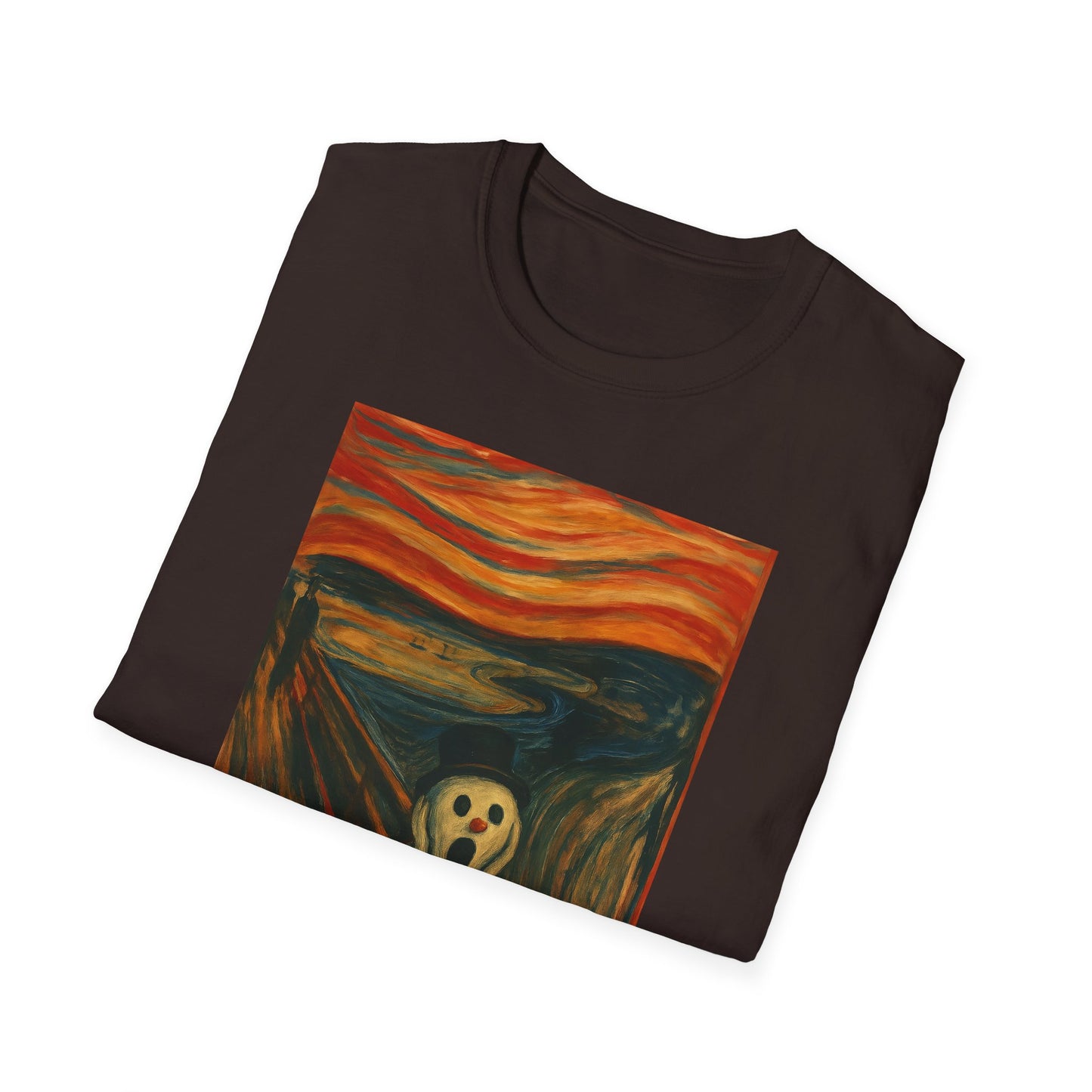 Screaming Figure Snowman T-Shirt | Surreal Expressionist Art Print