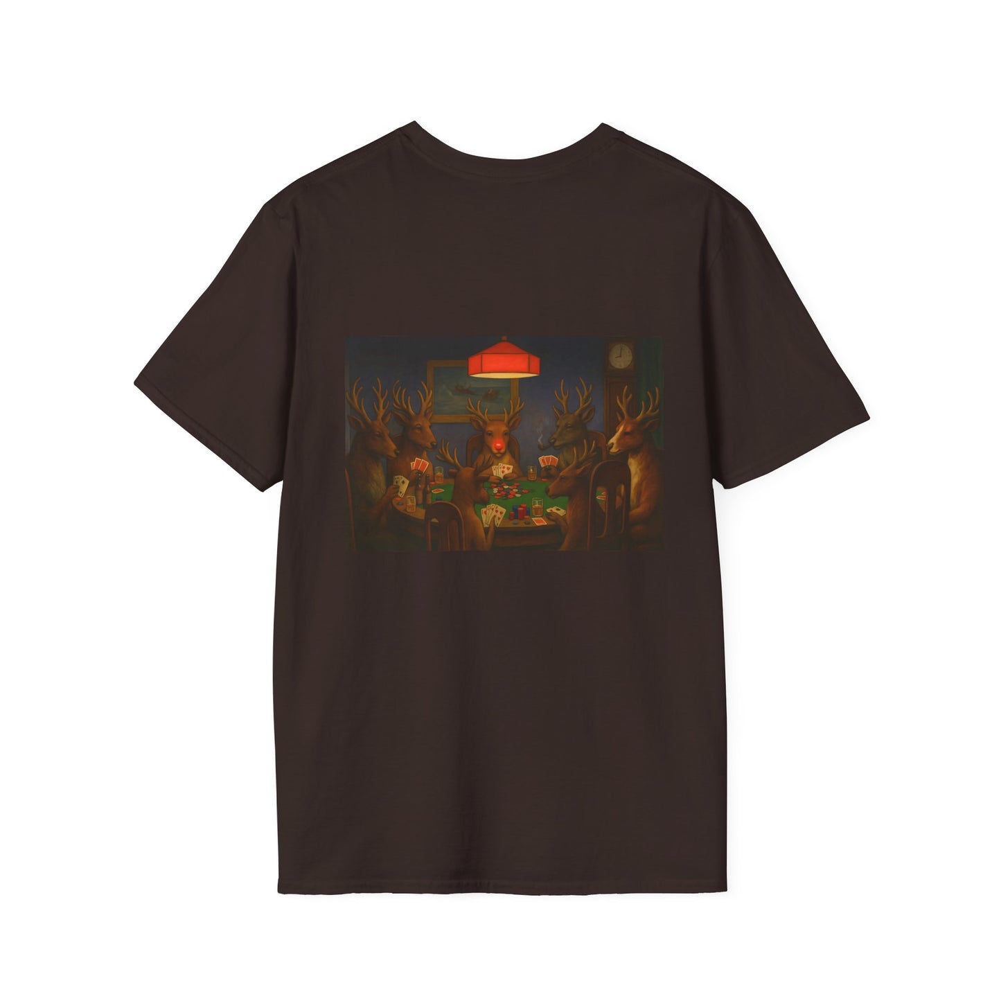 Forest Deer Poker Night T-Shirt | Woodland Animals Playing Cards