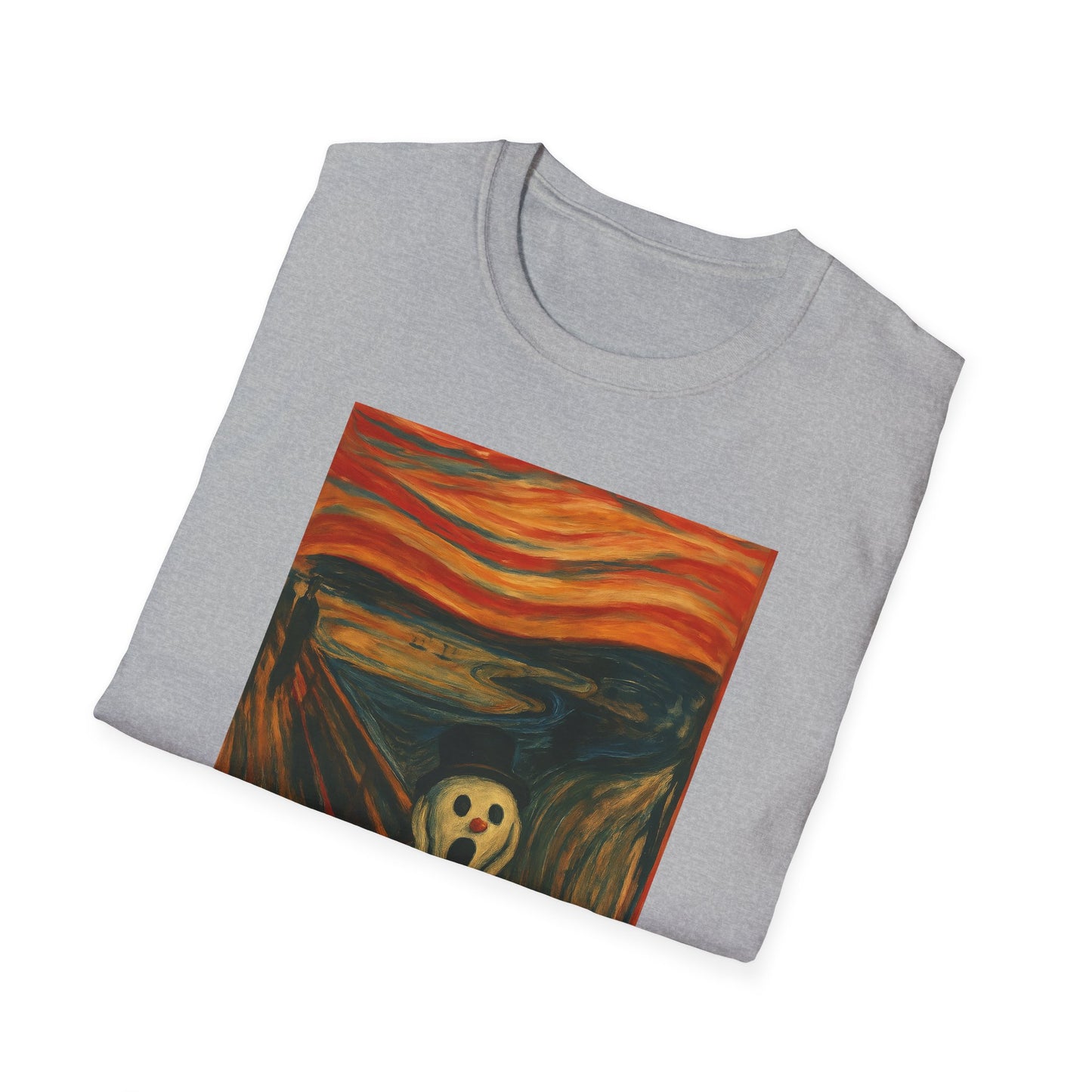 Screaming Figure Snowman T-Shirt | Surreal Expressionist Art Print