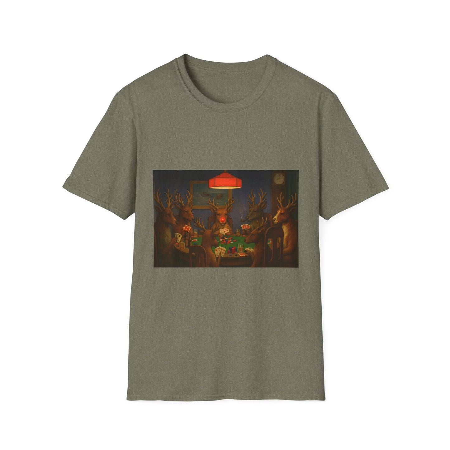 Forest Deer Poker Night T-Shirt | Woodland Animals Playing Cards