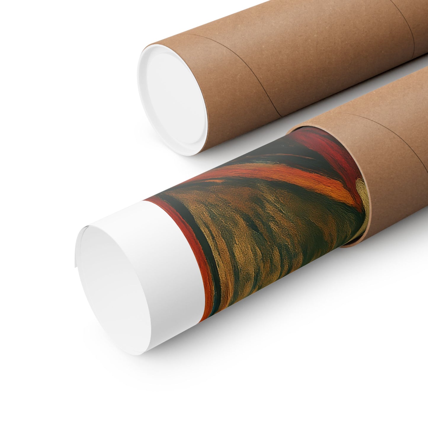 Screaming Snowman poster Matte Vertical Poster | Surreal Winter Art, Expressionist Print