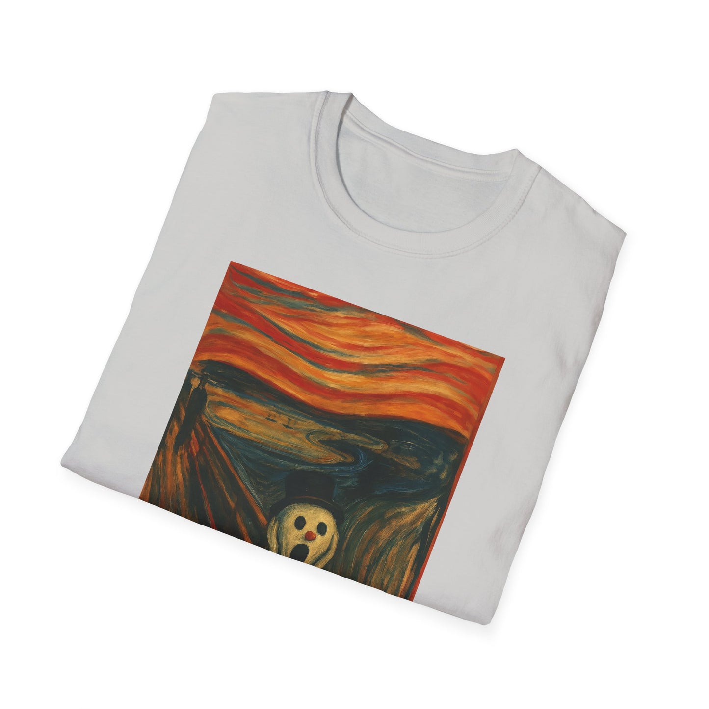 Screaming Figure Snowman T-Shirt | Surreal Expressionist Art Print