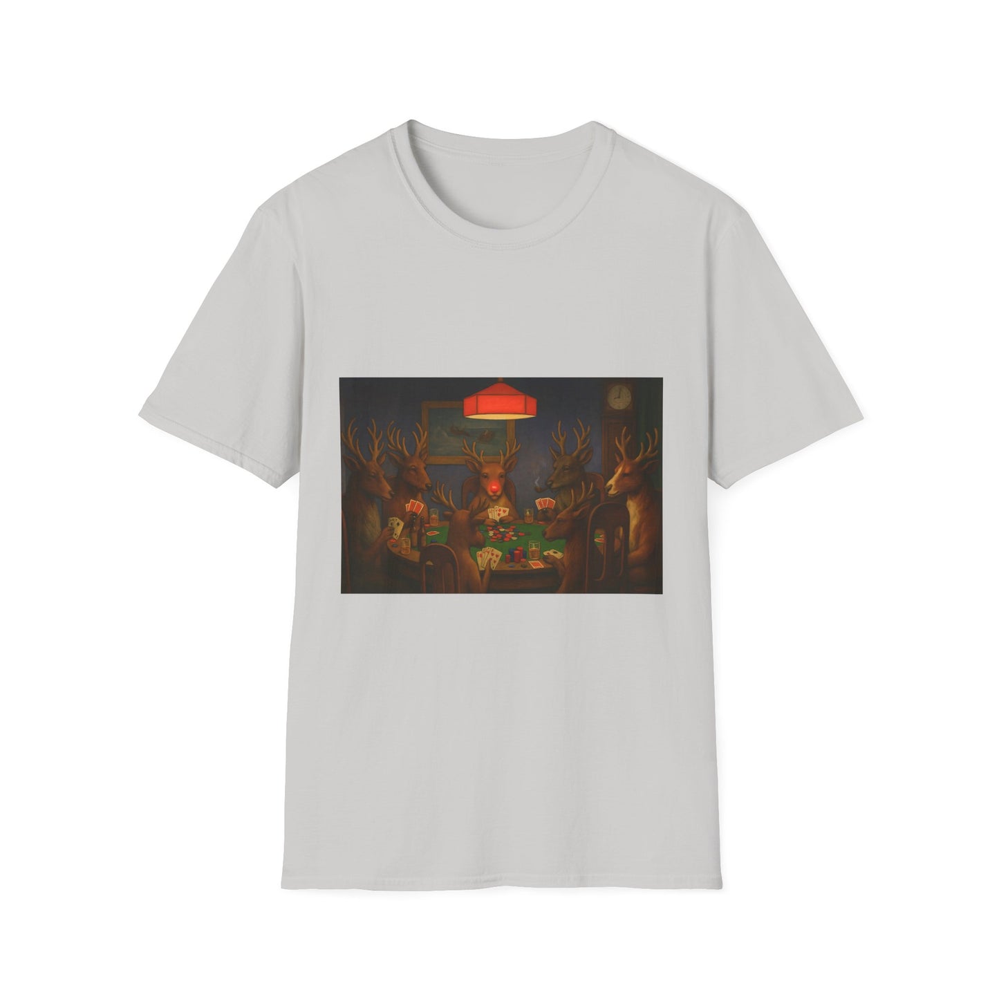 Forest Deer Poker Night T-Shirt | Woodland Animals Playing Cards