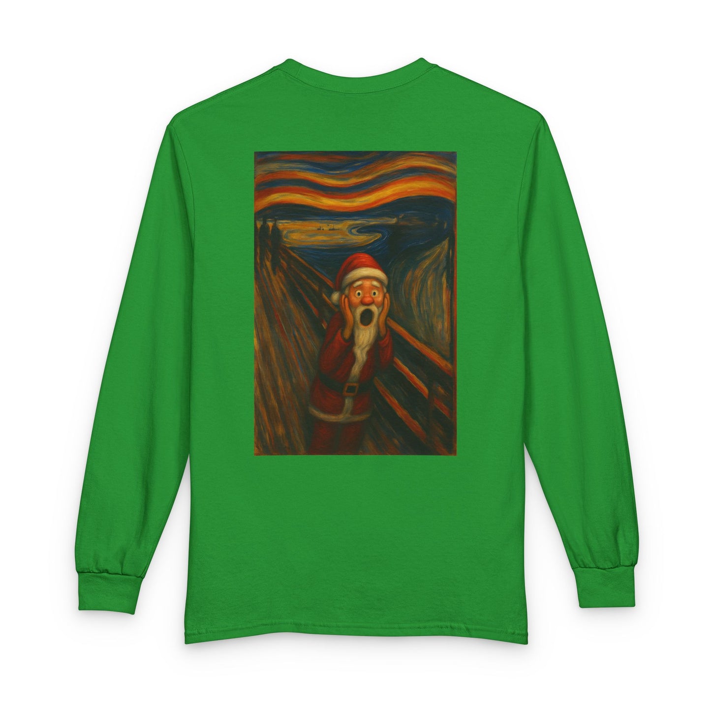 Santa Scream T-Shirt | Parody of The Scream, Holiday Illustration