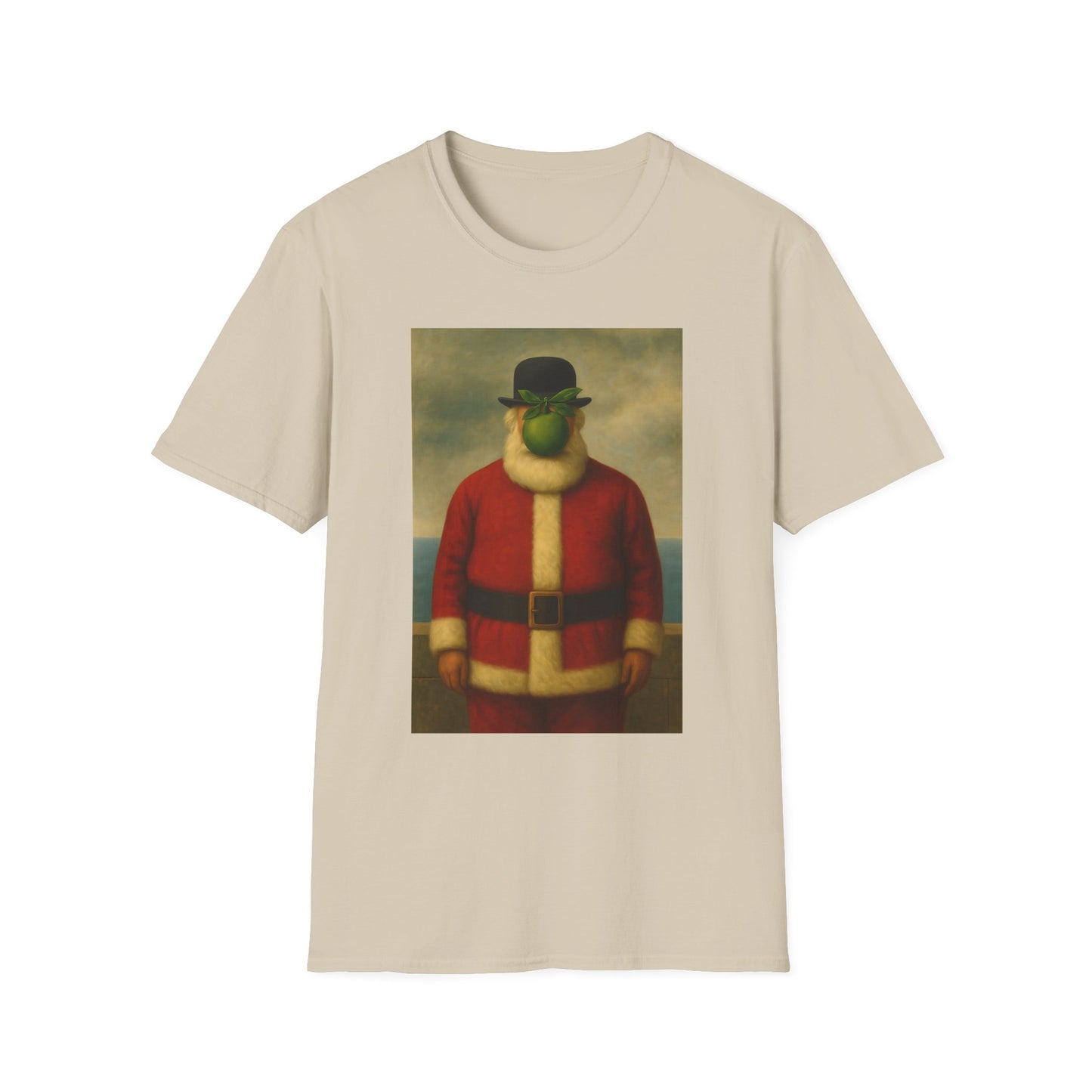 Surreal Santa Portrait T-Shirt | Vintage Man in Santa Suit