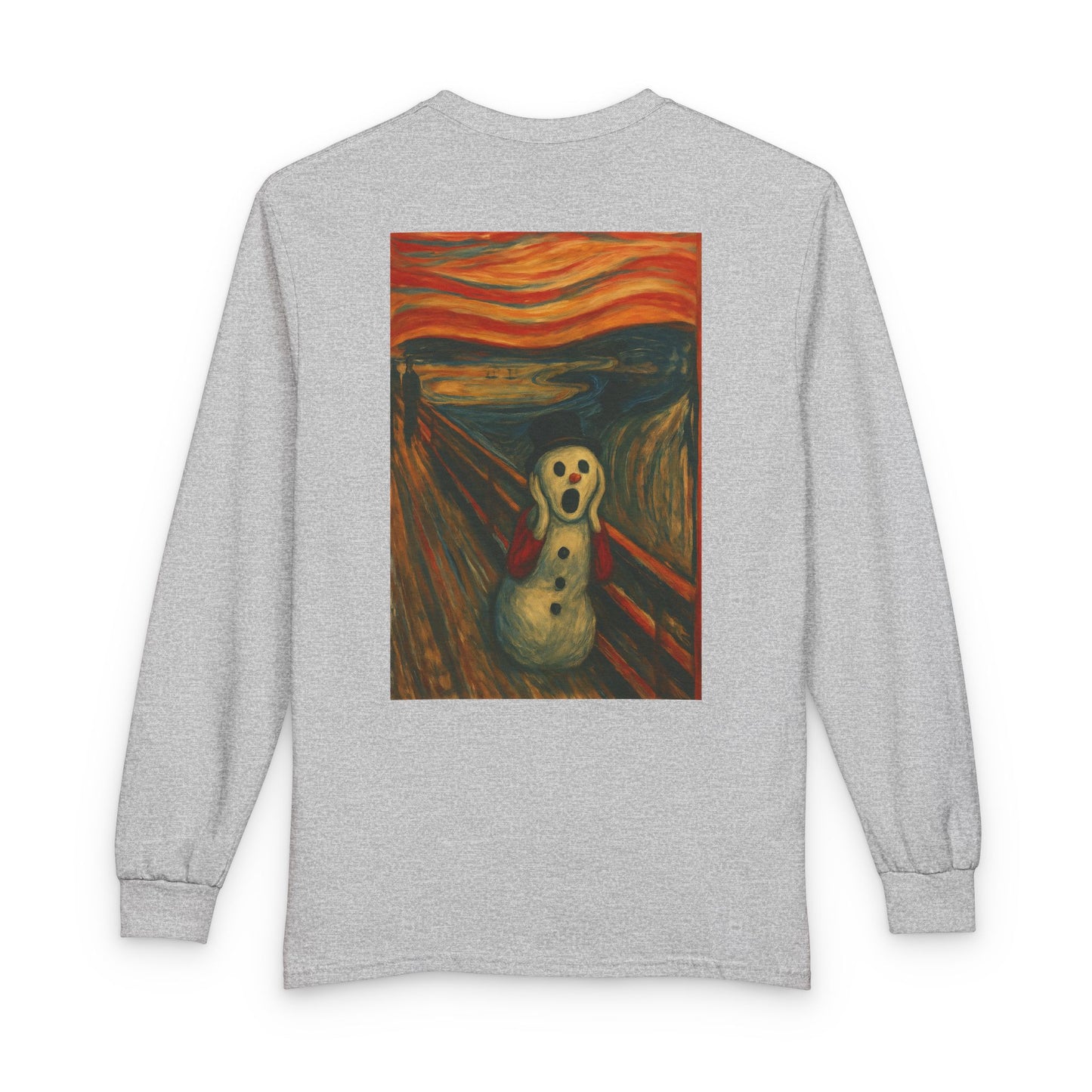 The Scream Snowman Long Sleeve T-Shirt | Surreal Art Print