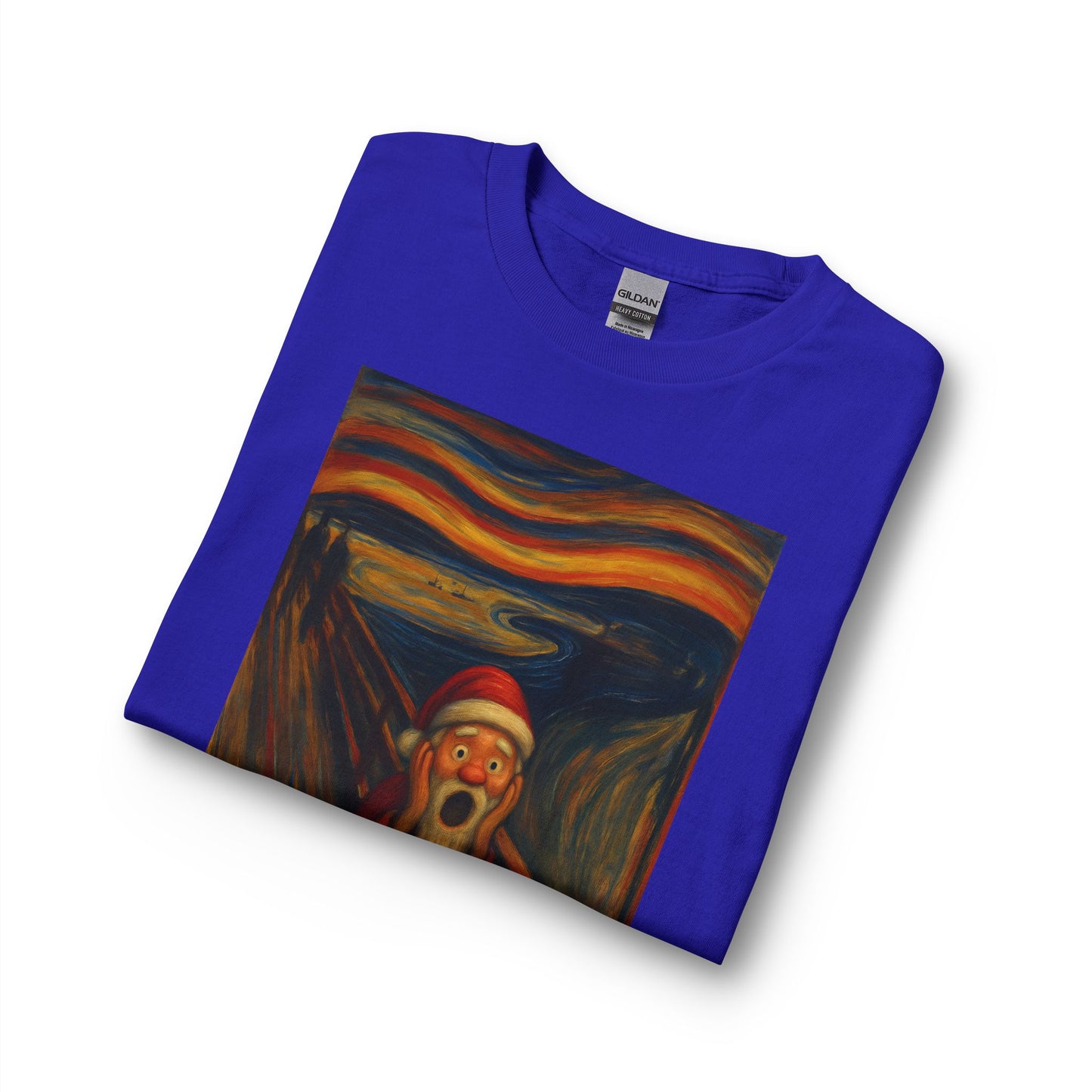 Santa Scream T-Shirt | Parody of The Scream, Holiday Illustration
