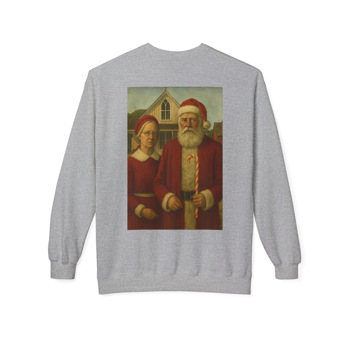 Santa and Mrs. Claus Portrait Sweatshirt | Vintage Holiday Illustration