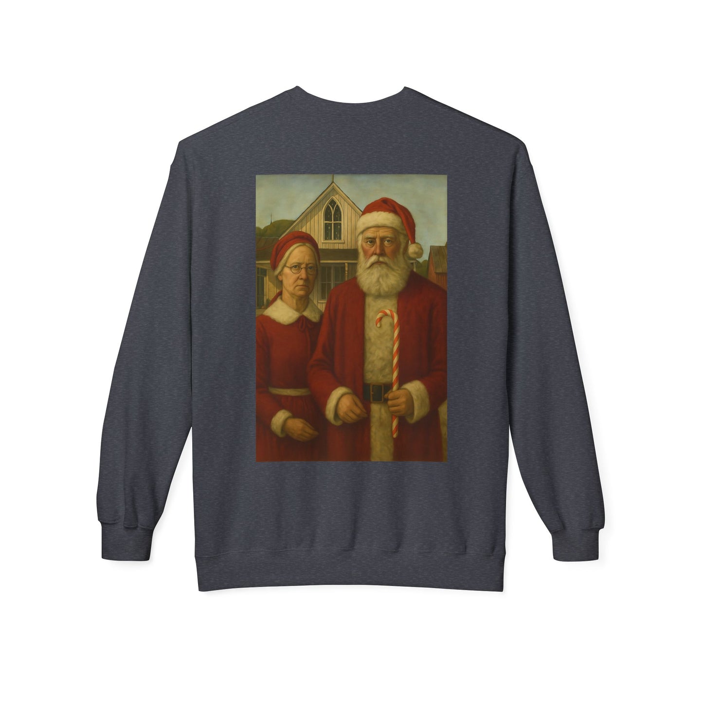 Santa and Mrs. Claus Portrait Sweatshirt | Vintage Holiday Illustration