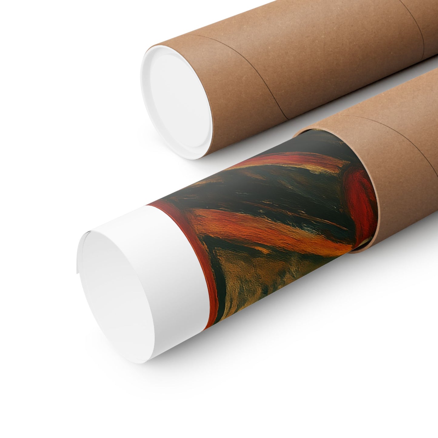 Screaming Snowman poster Matte Vertical Poster | Surreal Winter Art, Expressionist Print