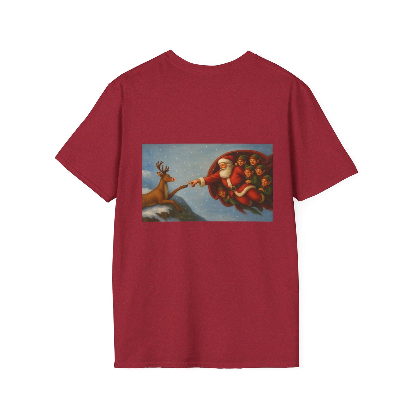 Santa and Reindeer T-Shirt | Christmas Holiday Illustration