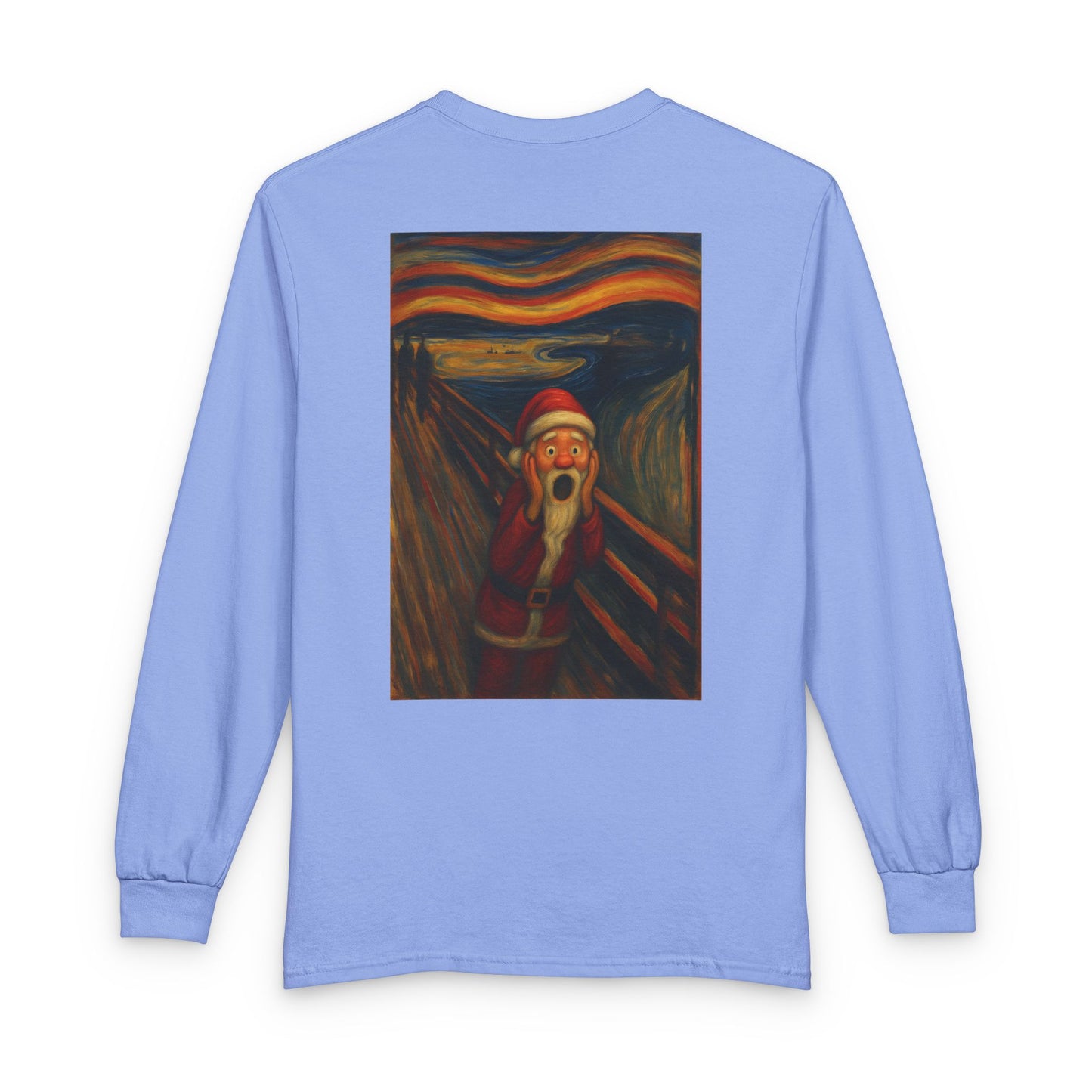 Santa Scream T-Shirt | Parody of The Scream, Holiday Illustration