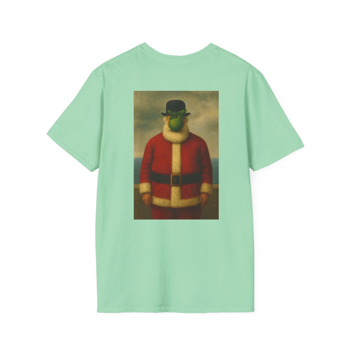 Surreal Santa Portrait T-Shirt | Vintage Man in Santa Suit