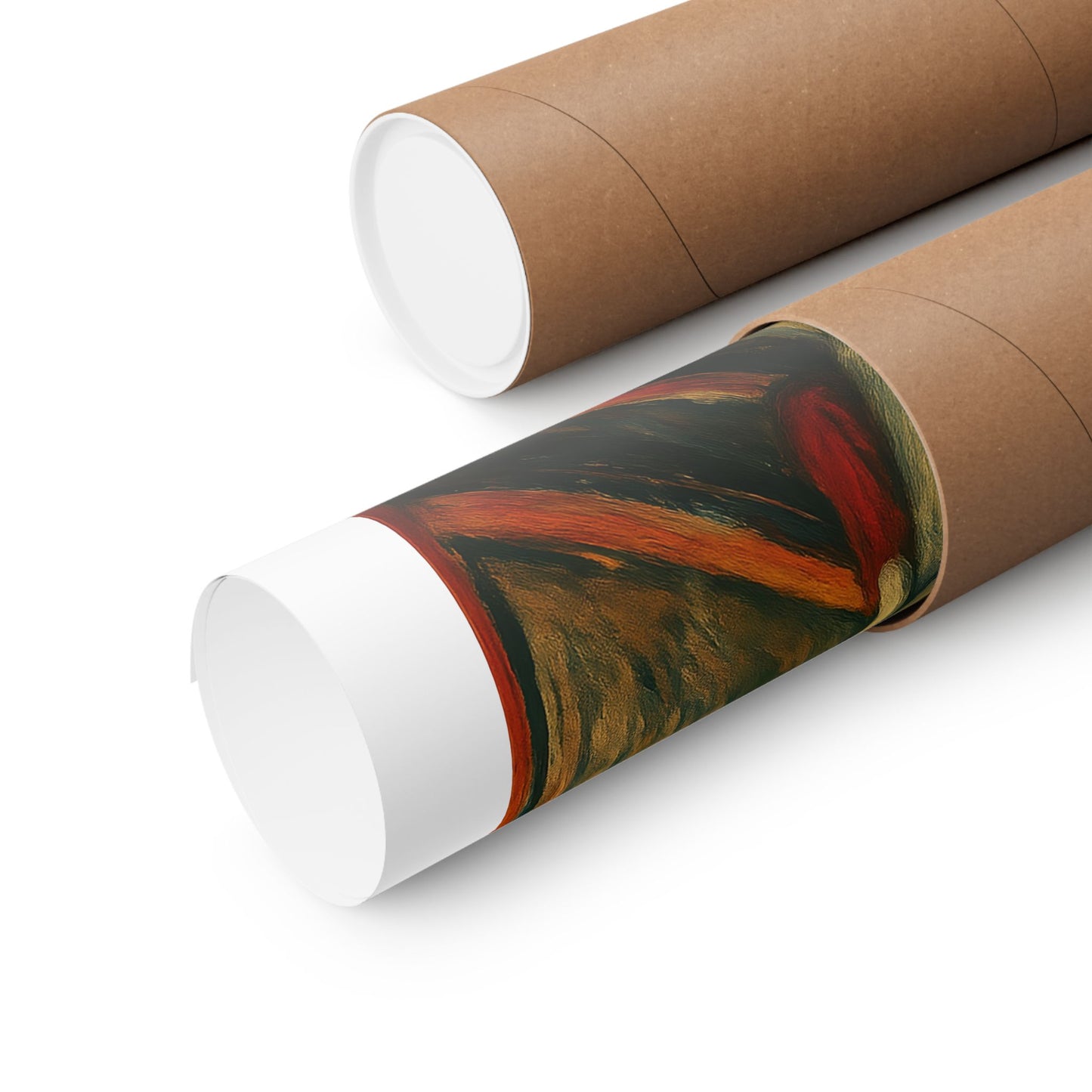 Screaming Snowman poster Matte Vertical Poster | Surreal Winter Art, Expressionist Print