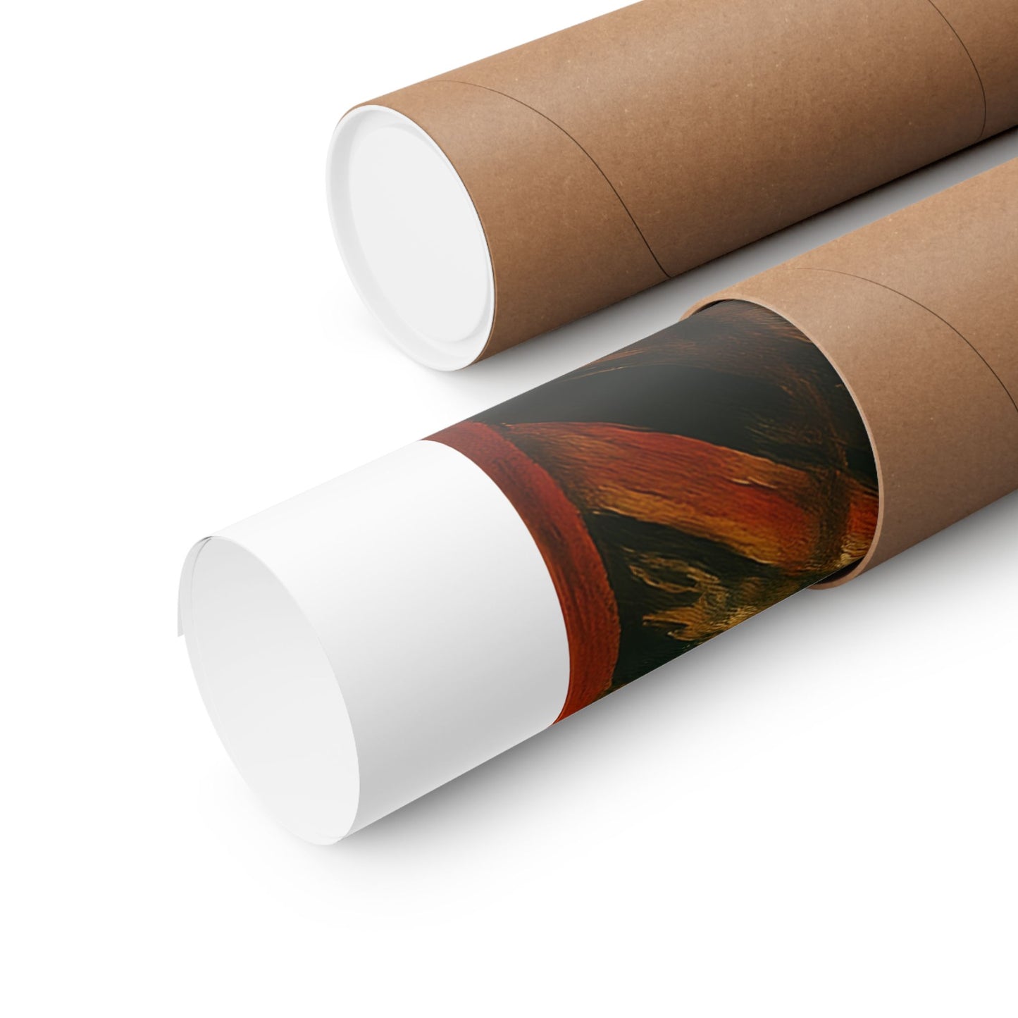 Screaming Snowman poster Matte Vertical Poster | Surreal Winter Art, Expressionist Print