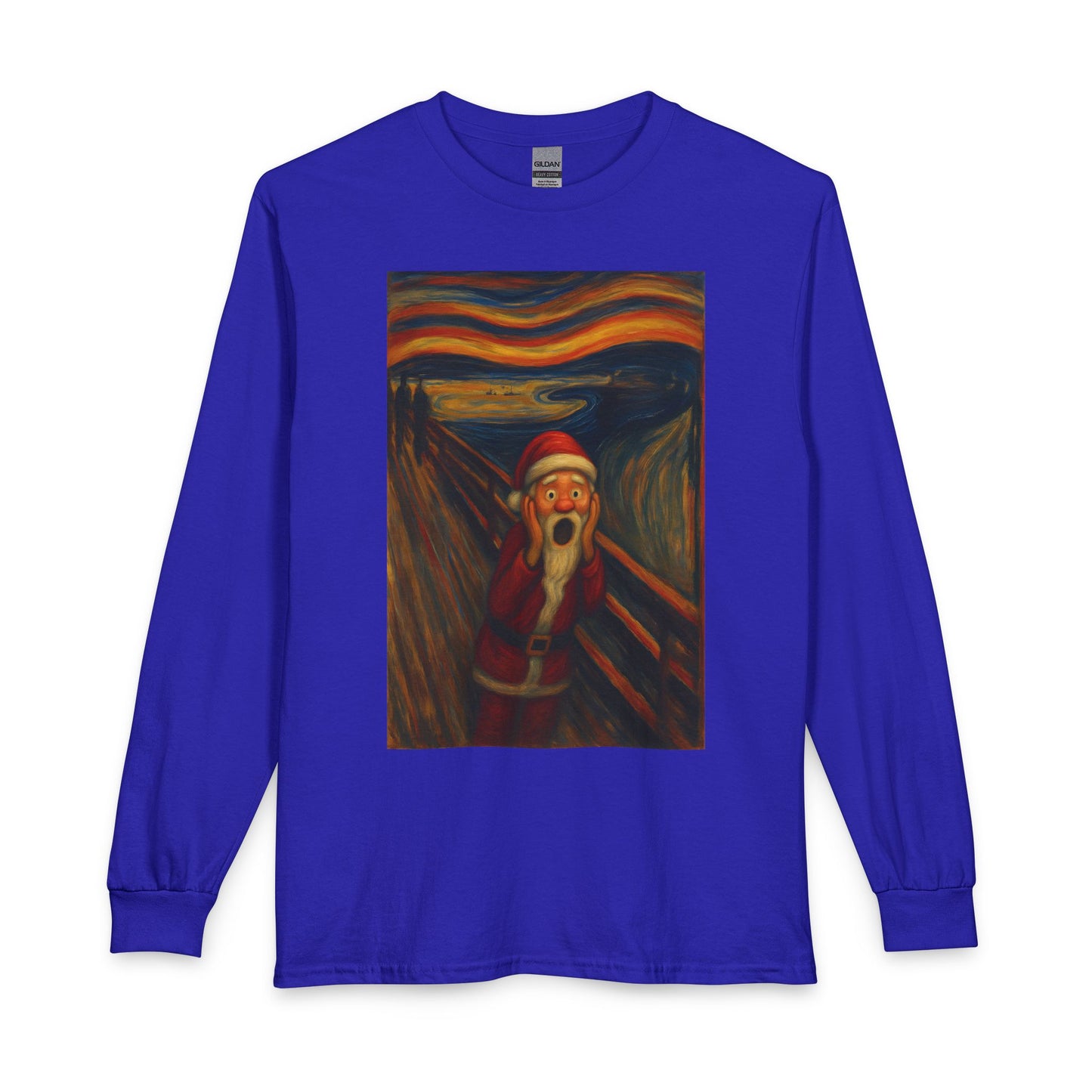 Santa Scream T-Shirt | Parody of The Scream, Holiday Illustration