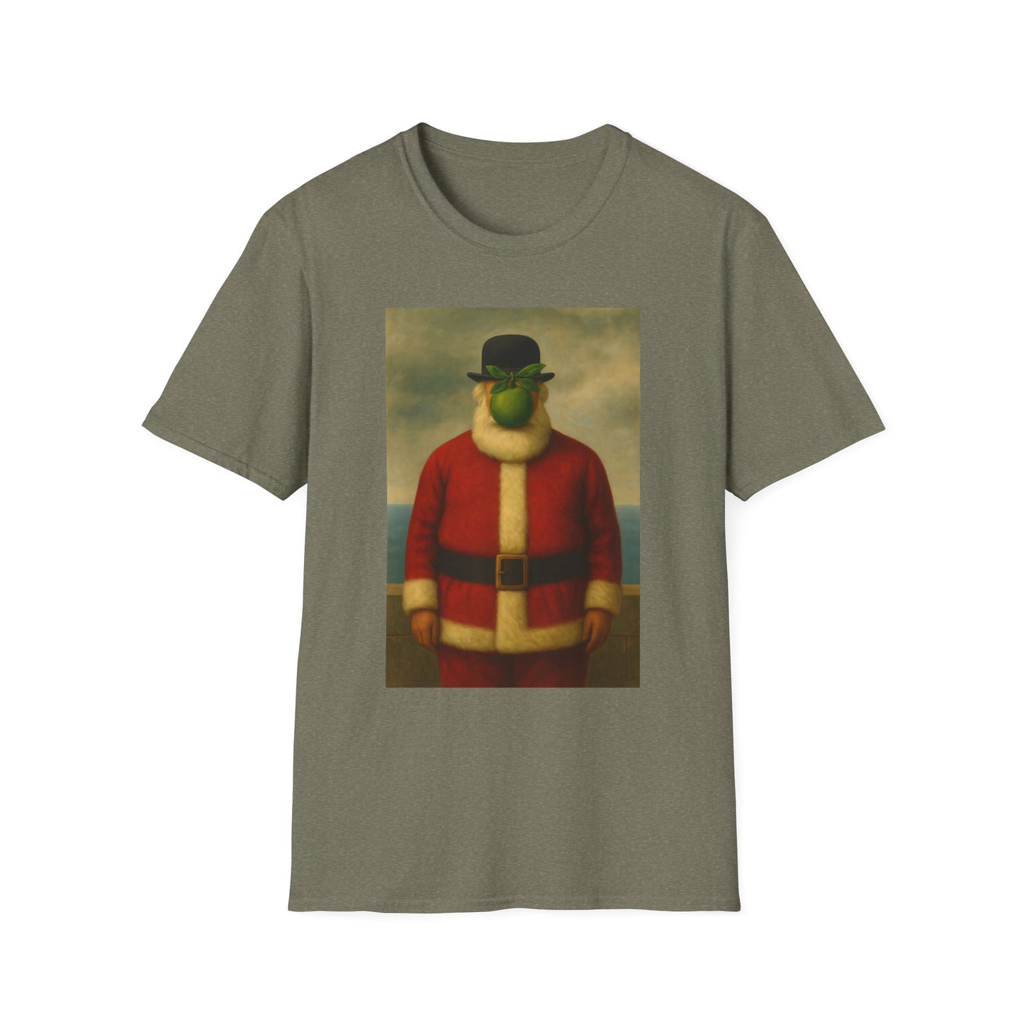 Surreal Santa Portrait T-Shirt | Vintage Man in Santa Suit