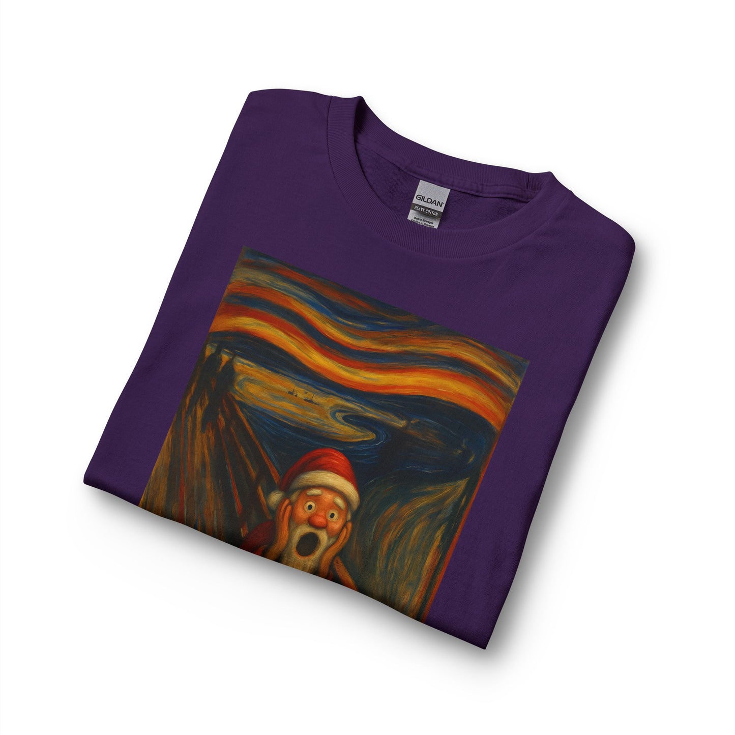 Santa Scream T-Shirt | Parody of The Scream, Holiday Illustration