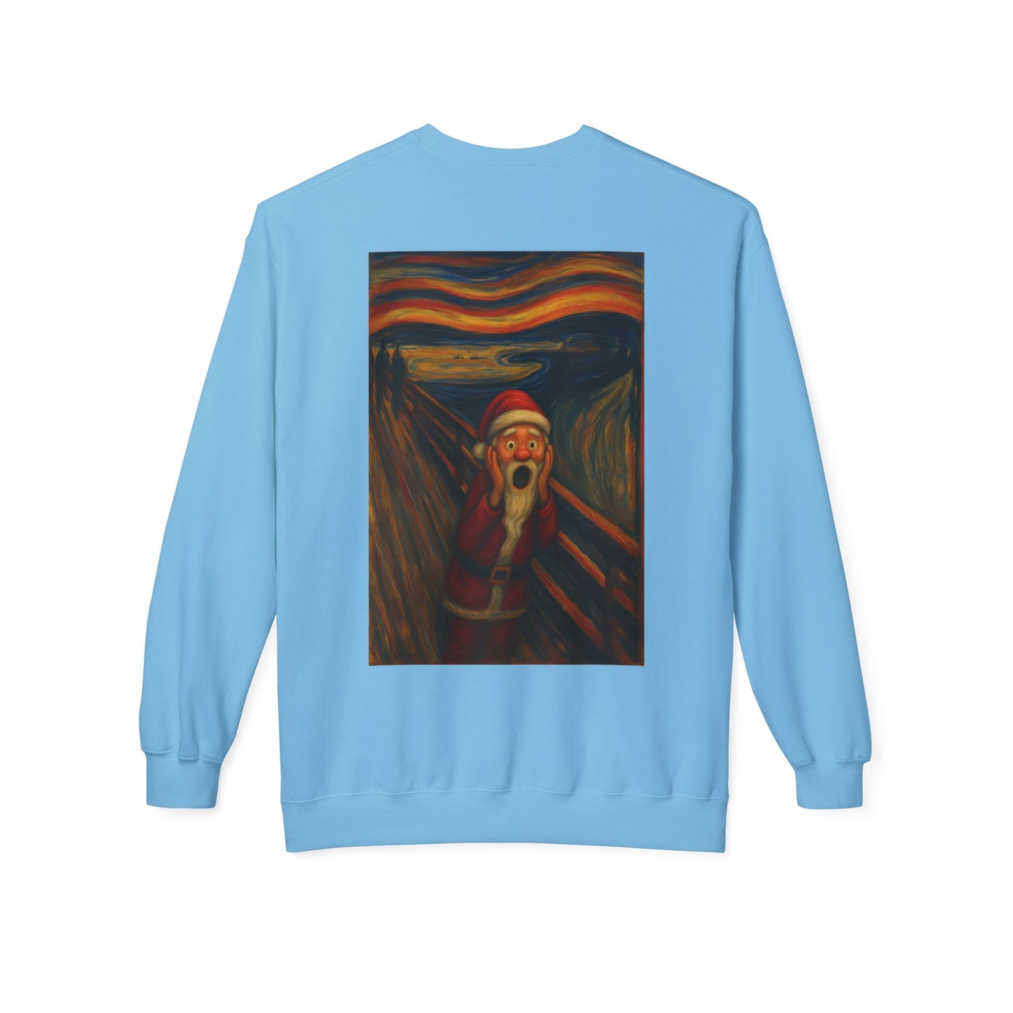 Santa Scream painting Crewneck Sweatshirt | Christmas holiday art
