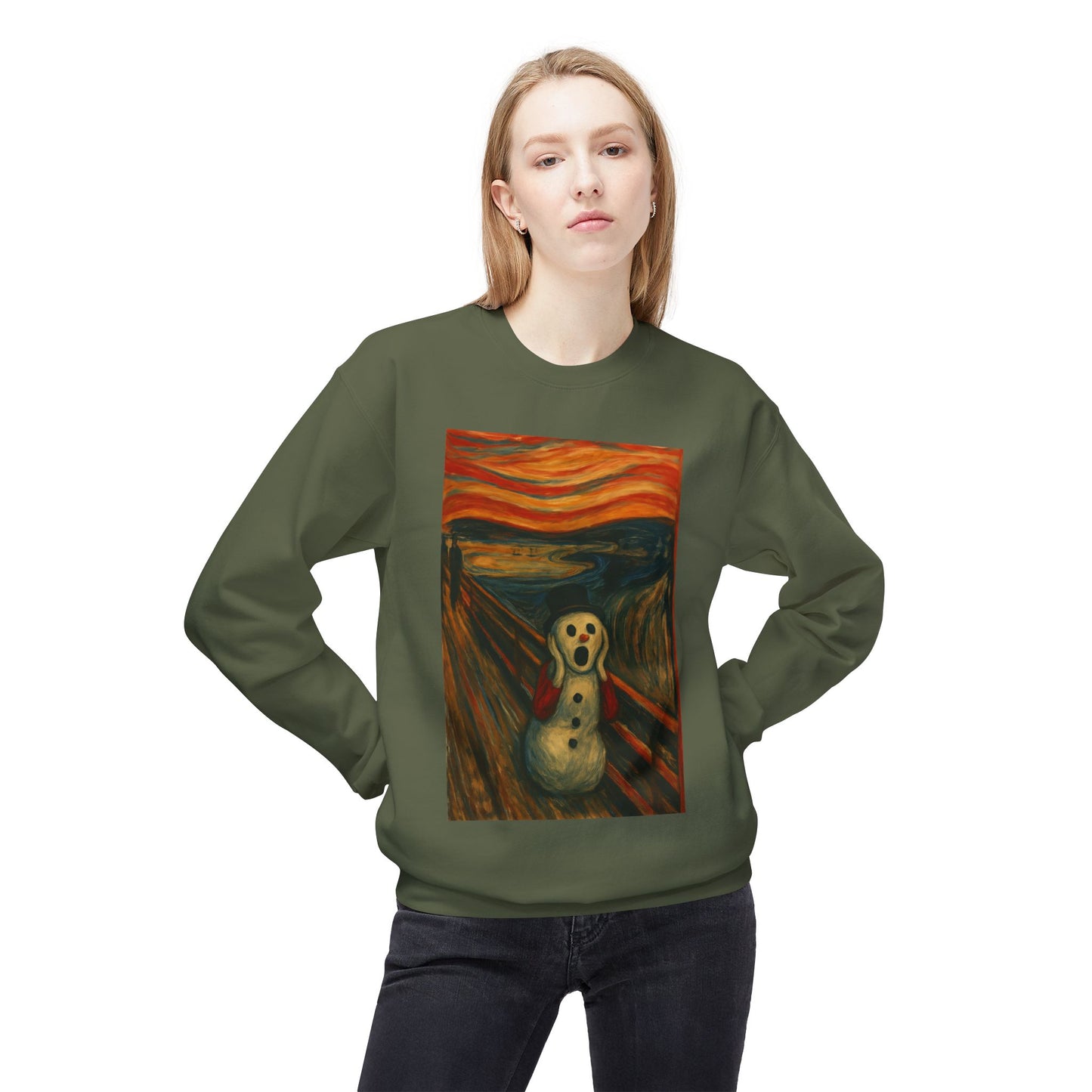 The Scream Snowman sweatshirt | Crewneck Sweatshirt